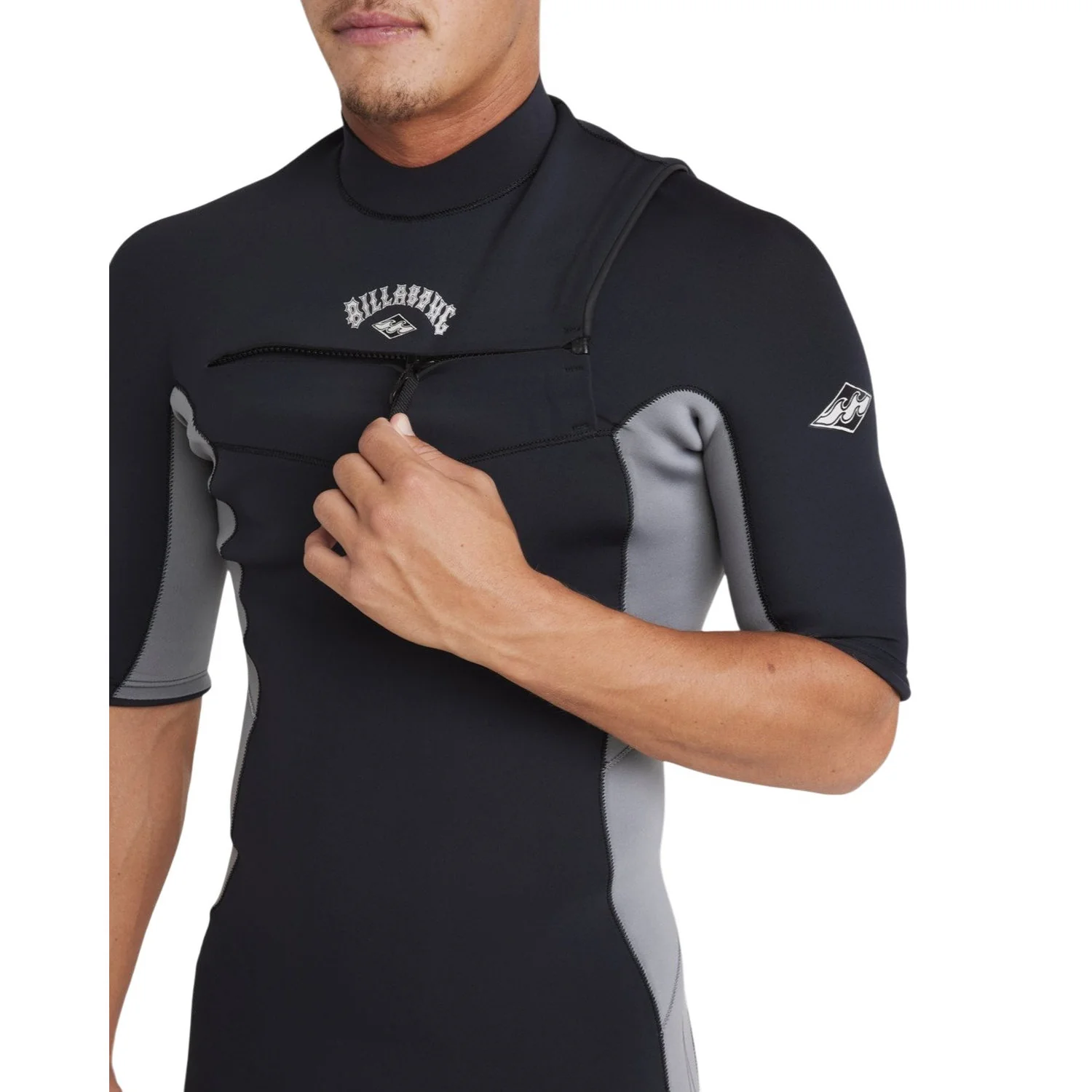 Billabong | Shorty Ă Manches Courtes Homme Absolute Natural Chest Zip - 2/2mm - Image 5