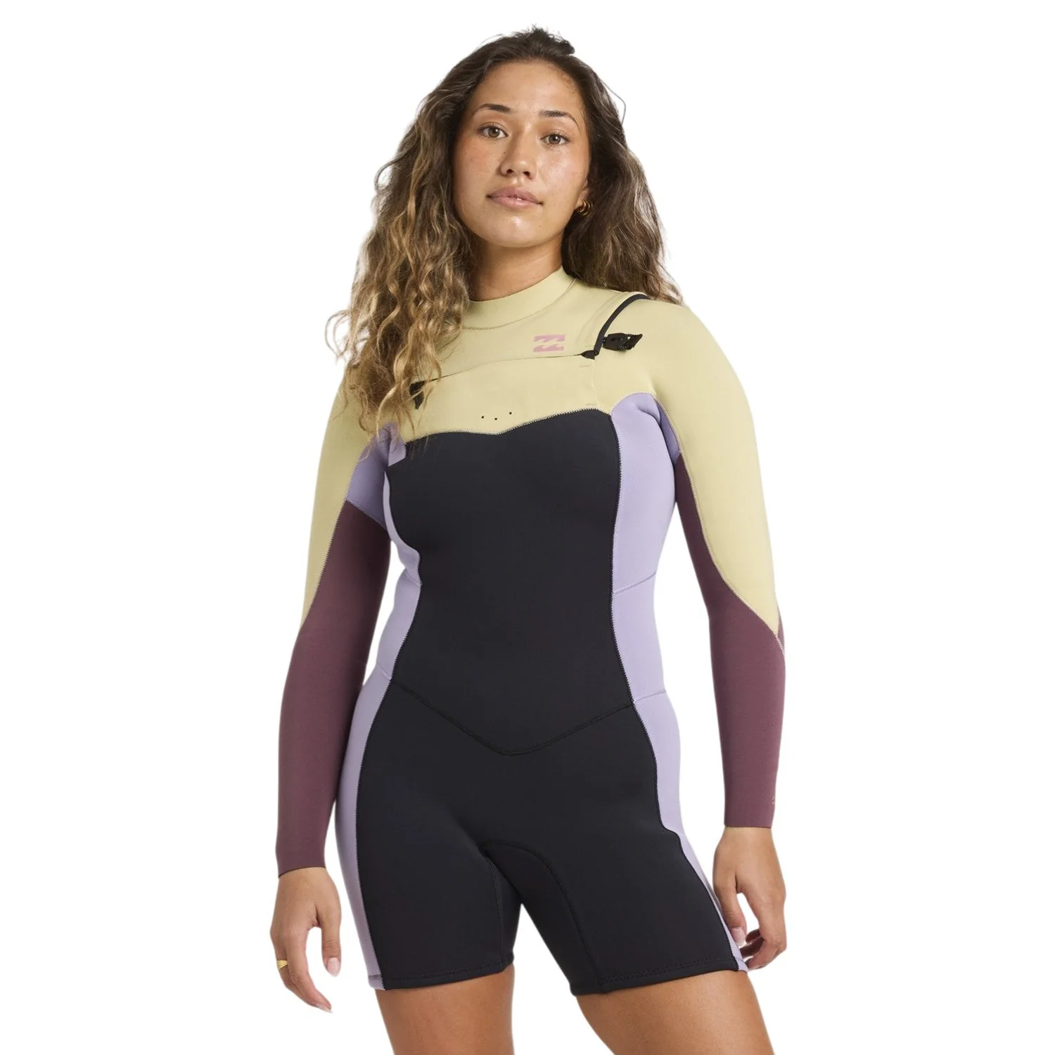 Billabong | Shorty Ă Manches Longues Femme Synergy Natural Chest Zip - 2/2mm - Image 2