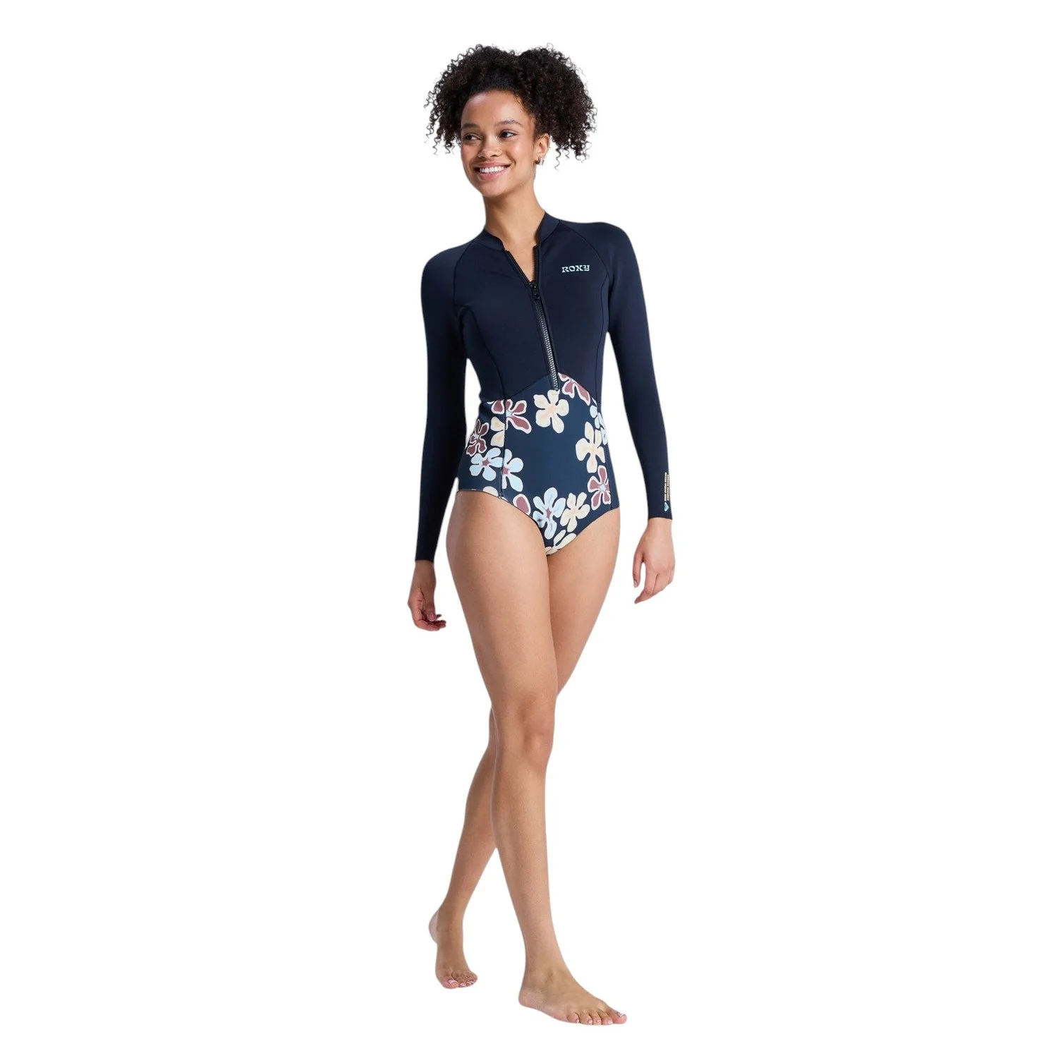 Roxy | Shorty à Manches Longues Femme Swell Natural Chest Zip - 1mm