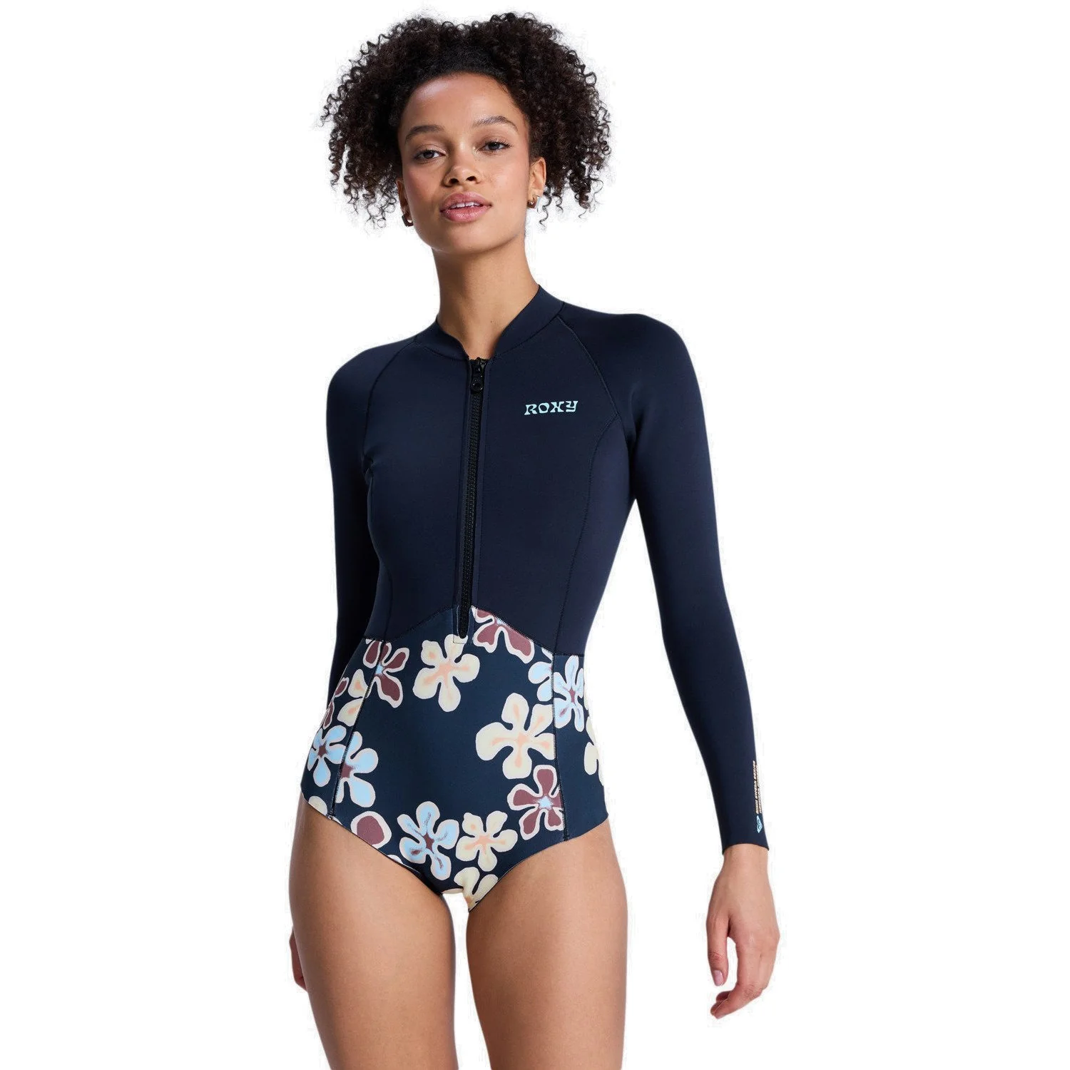Roxy | Shorty à Manches Longues Femme Swell Natural Chest Zip - 1mm - Image 2
